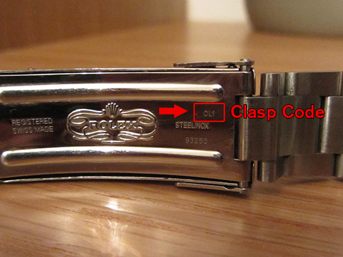 Rolex Clasp Code